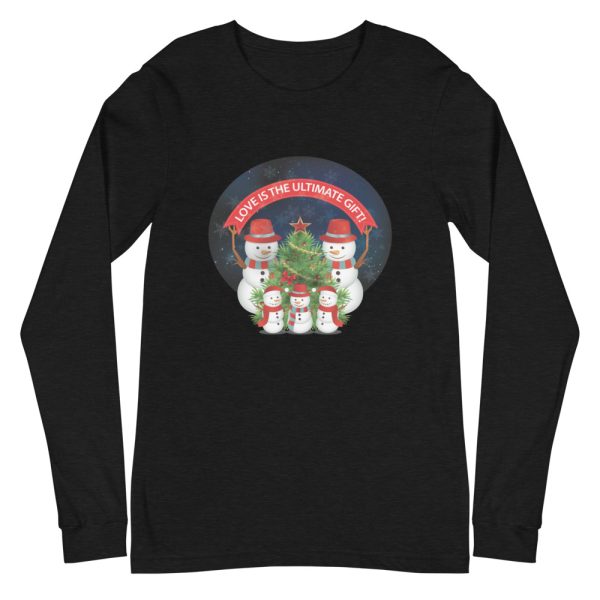 Love Is The Ultimate Gift Snowman Christmas Unisex Long Sleeve Tee 2