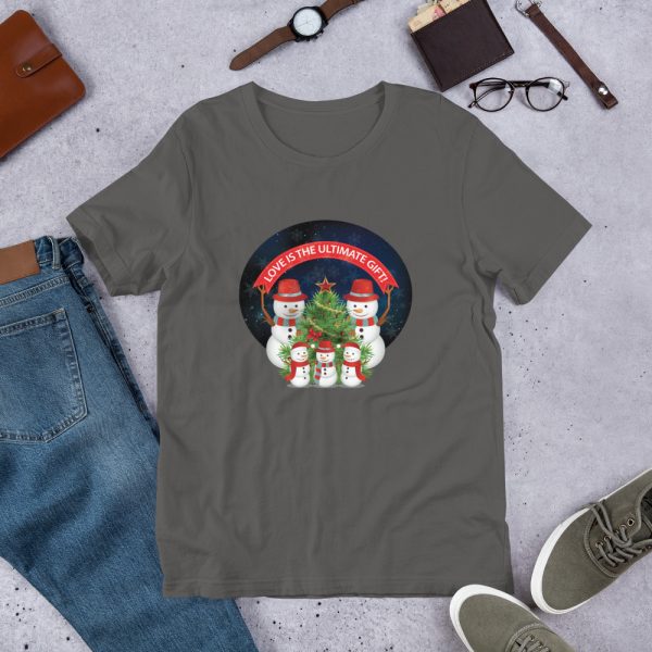 Love Is The Ultimate Gift Snowman Christmas Short-Sleeve Unisex T-Shirt 10
