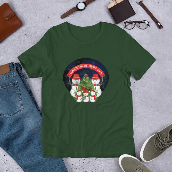 Love Is The Ultimate Gift Snowman Christmas Short-Sleeve Unisex T-Shirt 6